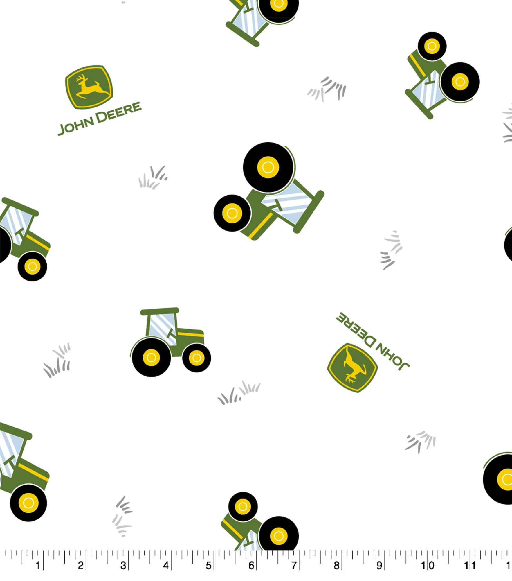 John Deere® Nursery Tractor Toss Cotton Fabric